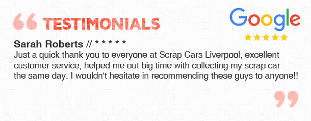Scrap Cars Wirral Testimonial Quote