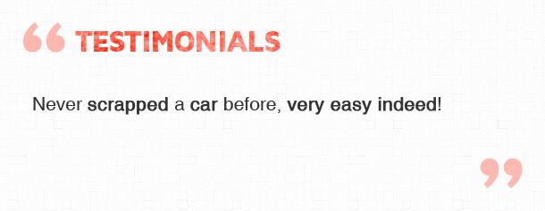 Scrap Cars Wirral Testimonial Quote